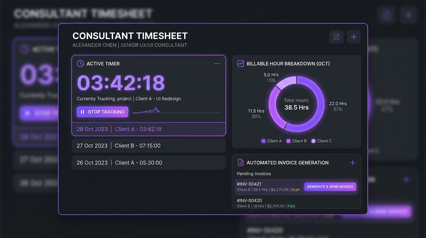 C36Space Consultant Timesheet Tracking and Billing