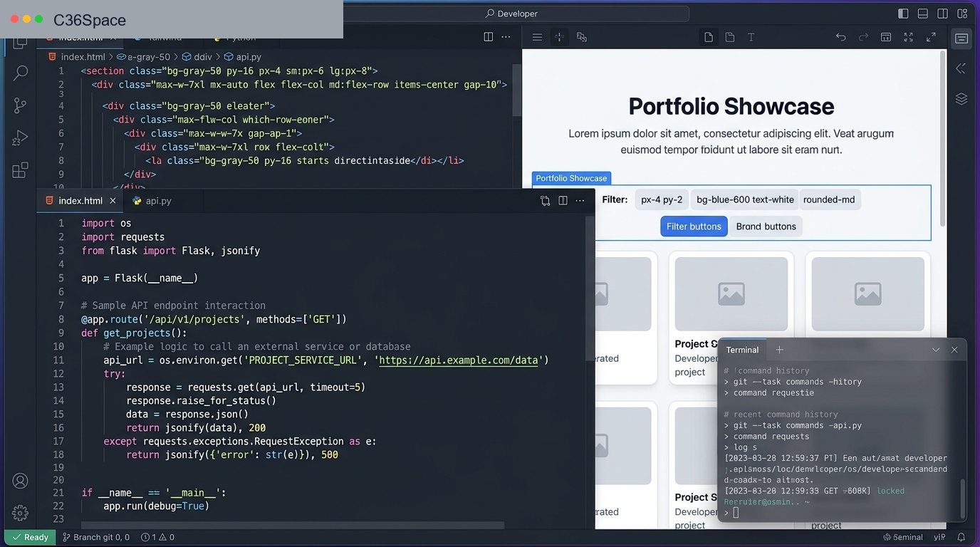 C36Space Developer Code Integration Pane